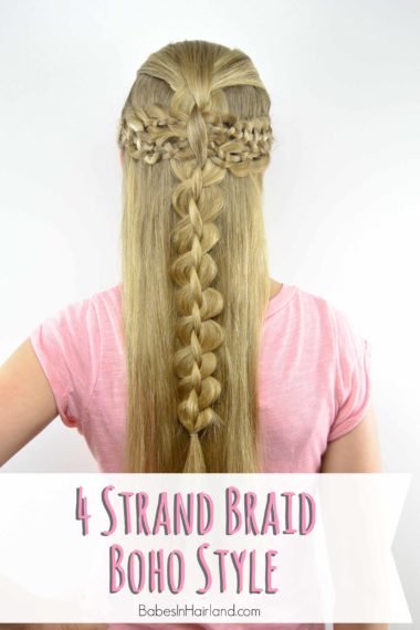 4 Strand Braid Boho Style from BabesInHairland.com #4strandbraid #braids #boho