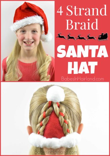 Santa Hat Hairstyle from BabesInHairland.com 