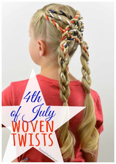 4th of July Woven Twists from BabesInHairland.com #4thofJuly #twists #hair #hairstyle #redwhiteandblue