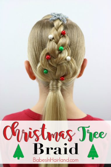 or an easy Christmas hairstyle, try this cute Christmas Tree Braid from BabesInHairland.com | hair | braids | hairstyle | easy hairstyle |