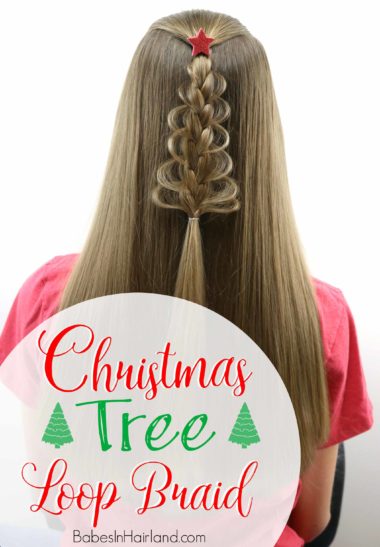 Christmas Tree Loop Braid from BabesInHairland.com | Christmas | hair | Braid | Christmas Tree | Hairstyle