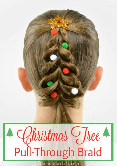 Christmas Tree Pull Through Braid from BabesInHairland.com 