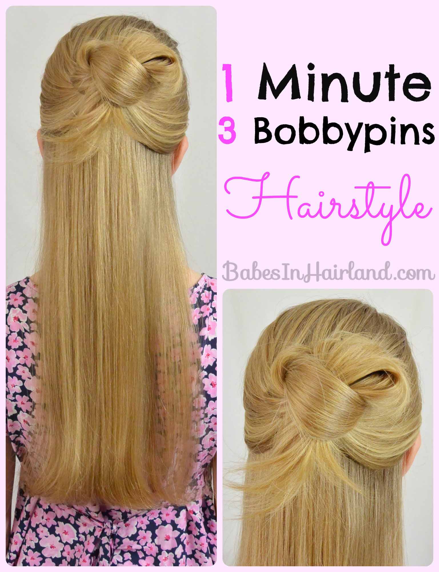 Easy 1 Minute Knotted Hairstyle - Babes In Hairland