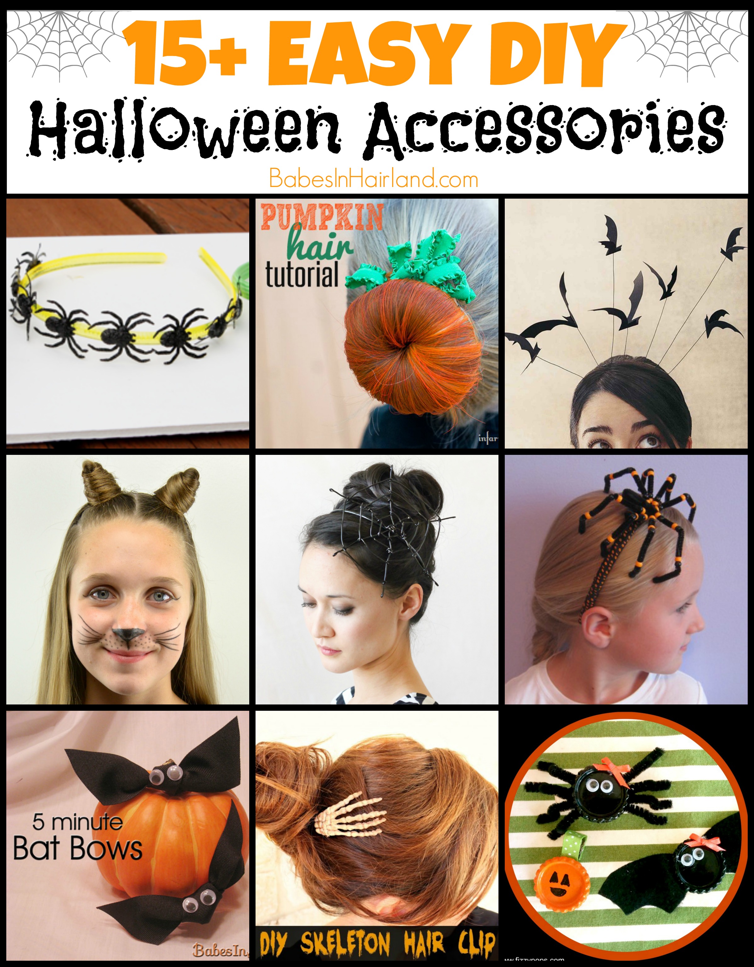15+ Easy DIY Halloween Hair Accessories - Babes In Hairland