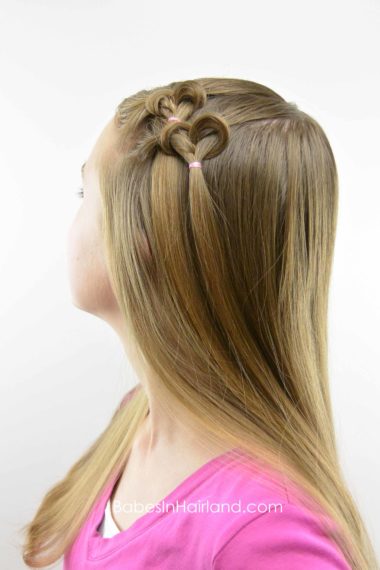 Knotted Hearts | Valentine's Day Hairstyle from BabesInHairland.com #heart #hairstyle #valentinesday #hair