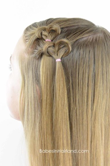 Knotted Hearts | Valentine's Day Hairstyle from BabesInHairland.com #heart #hairstyle #valentinesday #hair