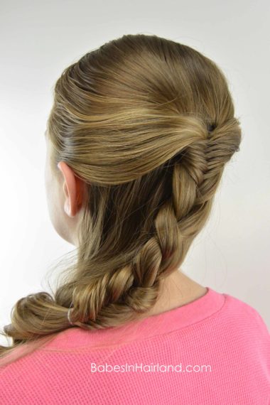 Half Up Combo Braid from BabesInHairland.com #braid #fishbonebraid #hair #hairstyle
