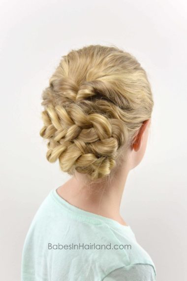 Easy Romantic Braided Updo from BabesInHairland.com #updo #braids #prom #weddinghair #hair #hairstyle
