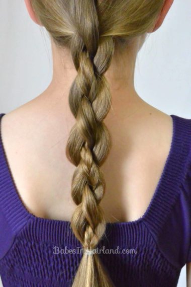 Lace Braid into a 4 Strand Braid from BabesInHairland.com