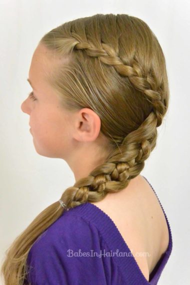 Lace Braid into a 4 Strand Braid from BabesInHairland.com