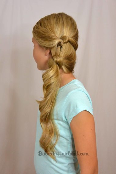 Side Swept Double Knot Hairstyle from BabesInHairland.com