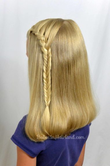 Lace Braid into a Fishbone Braid from BabesInHairland.com