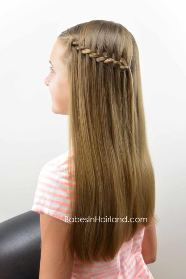 Cheater Waterfall Braid from BabesInHairland.com #waterfalllbraid #braid #hair #hairstyle