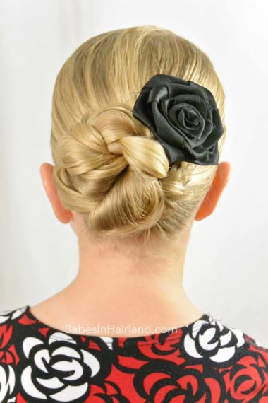 Braided Bun for Shorter Hair from BabesInHairland.com #bun #braids #shorthair #easyhairstyle