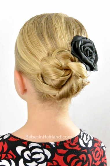 Braided Bun for Shorter Hair from BabesInHairland.com #bun #braids #shorthair #easyhairstyle