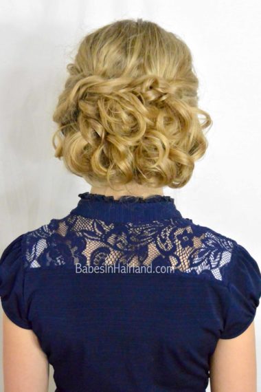Easy Gorgeous Updo from BabesInHairland.com #updo #hairstyle #curls #braids
