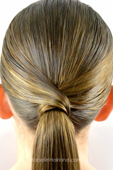 V Wrapped Ponytail from BabesInHairland.com #ponytail #hair #wrap #hairstyle