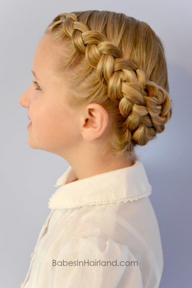 Dutch Braided Baptism Hairstyle from BabesInHairland.com #baptism #lds #mormon #braids #dutchbraids #hair