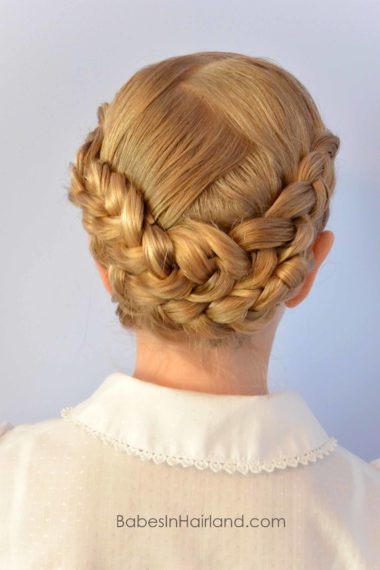 Dutch Braided Baptism Hairstyle from BabesInHairland.com #baptism #lds #mormon #braids #dutchbraids #hair