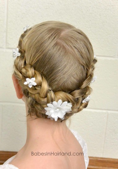 Dutch Braided Baptism Hairstyle from BabesInHairland.com #baptism #lds #mormon #braids #dutchbraids #hair