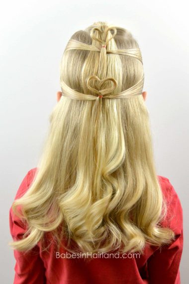 Double Floating Hearts | Valentine's Day Hairstyle from BabesInHairland.com #valentinesday #heart #hair #hairstyle