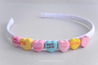 Candy Heart Headband from BabesInHairland.com #valentinesday #candy #accessories #headband #hearts