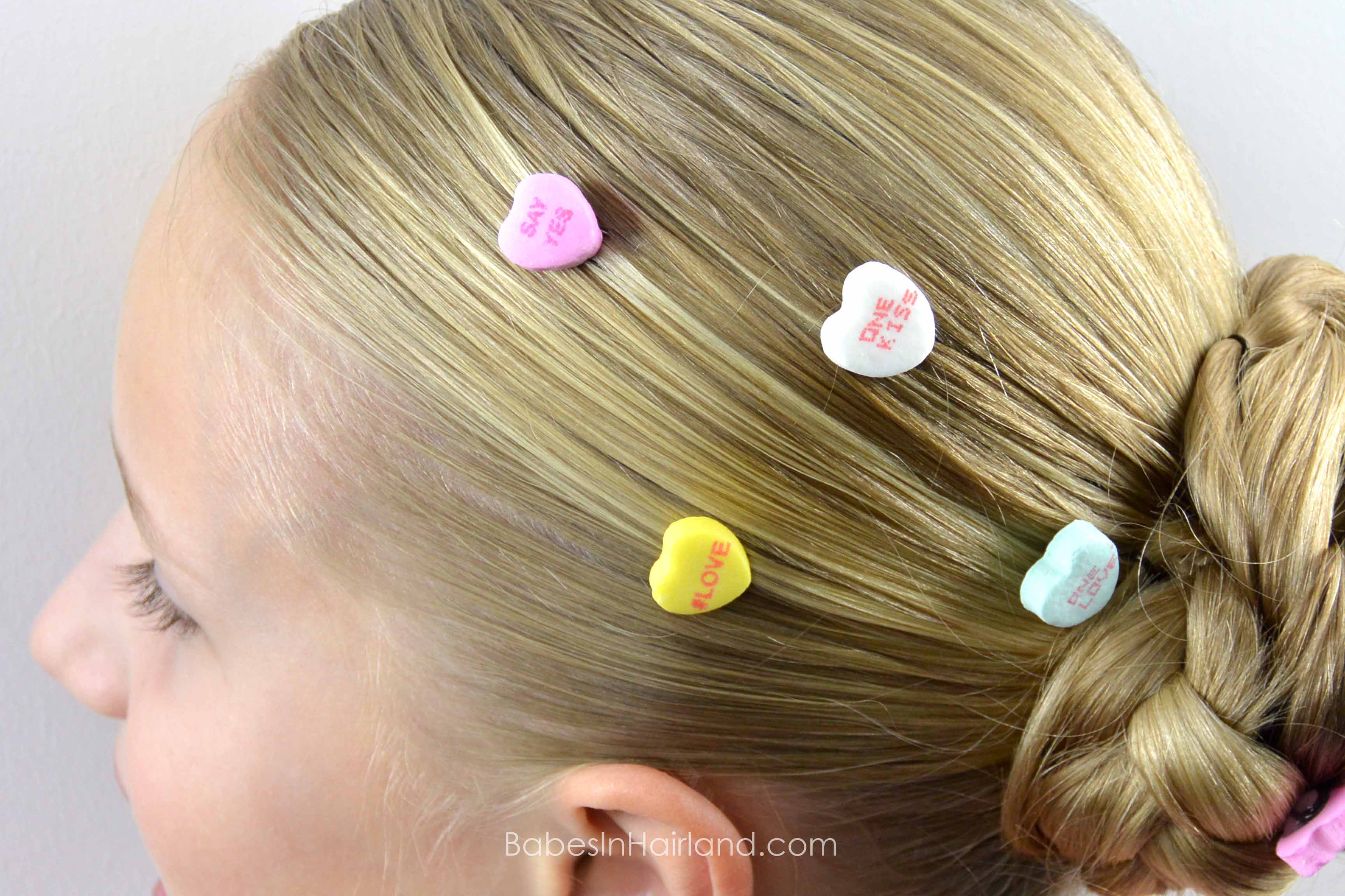 Diy Candy Heart Hair Accessories For Valentines Day Babes In Hairland