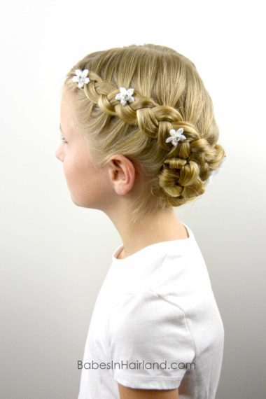 Dutch Braided Baptism Hairstyle from BabesInHairland.com #baptism #lds #mormon #braids #dutchbraids #hair