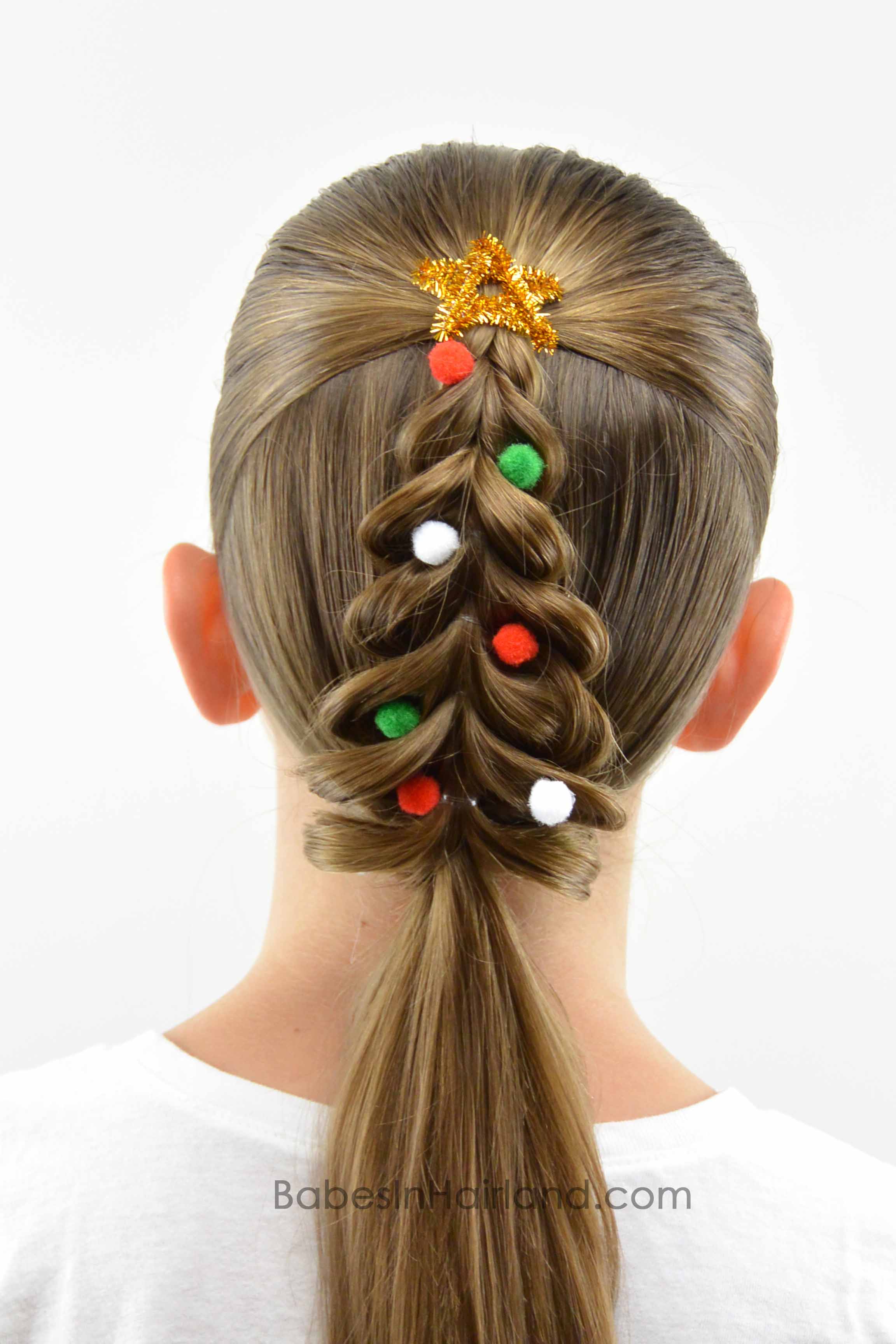 Christmas Tree Pull-Through Braid - Babes In Hairland