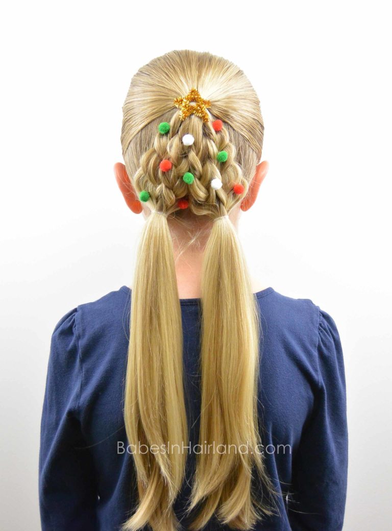 Braided Christmas Tree Hairstyle Babes In Hairland