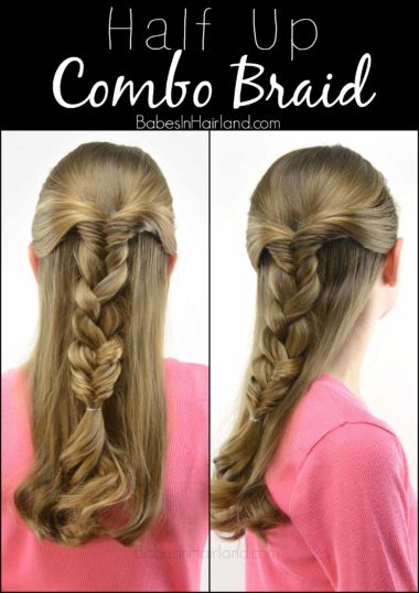 Half Up Combo Braid from BabesInHairland.com #braid #fishbonebraid #hair #hairstyle