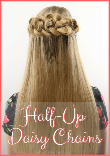 Need a beautiful prom hairstyle or have a special occasion coming up? Try this simple daisy chain knots hairstyle from BabesInHairland.com #hair #hairstyle #knots #daisychain #halfup #updo #prom #homecoming #gorgeous