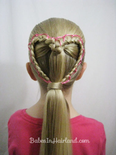 Ribbon Laced Heart Hairstyle from BabesInHairland.com