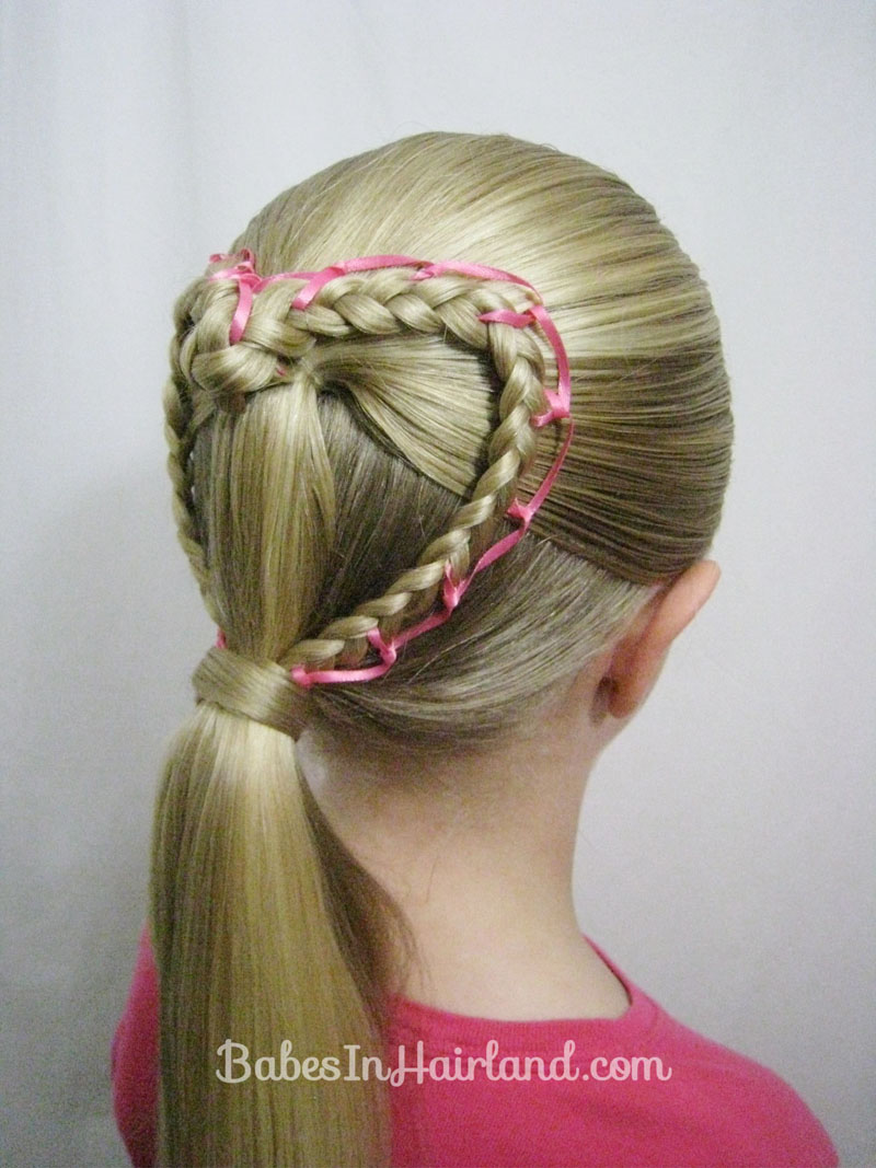 Ribbon Laced Heart | Valentines Day Hairstyle - Babes In Hairland
