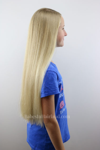 Thinking of cutting and donating your hair? Learn what this 11 year old did or just come learn more about growing your hair to cut and donate it from BabesInHairland.com #haircut #hair #longhair #hairdonation #locksoflove #hair cut #cute #hairstyles