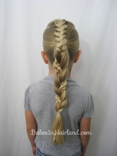 French Braid into a Braided Ponytail - BabesInHairland.com