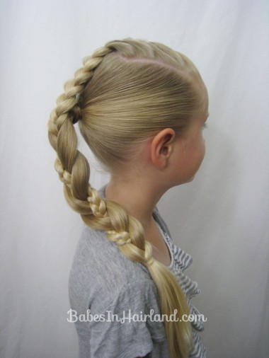 French Braid into a Braided Ponytail - BabesInHairland.com