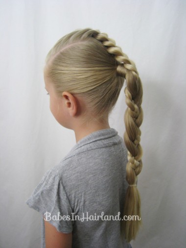 French Braid into a Braided Ponytail - BabesInHairland.com