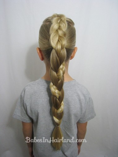 French Braid into a Braided Ponytail - BabesInHairland.com