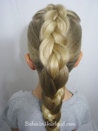 French Braid into a Braided Ponytail - BabesInHairland.com