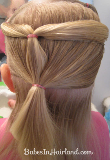Toddler Version of Row of Fancy Ponytails (6)