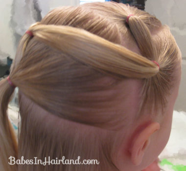 Toddler Version of Row of Fancy Ponytails (7)