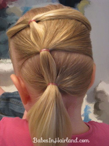 Toddler Version of Row of Fancy Ponytails (8)