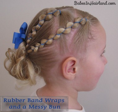 Rubber Band Wraps and Messy Bun (1)
