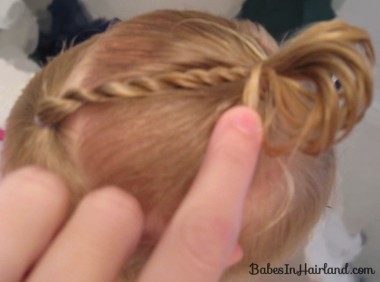 Baby Rope/Twist Braid into Baby Pony (6)