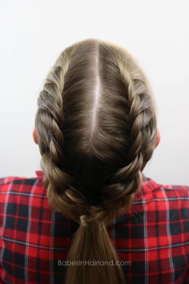 French Twists into a Ponytail from BabesInHairland.com #twists #hair #ponytail #hairstyle #frenchtwists