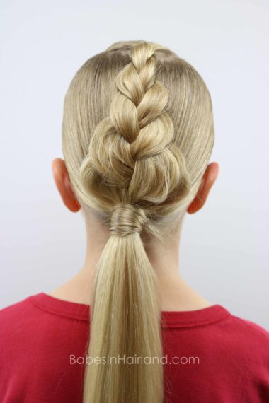 For an easy Christmas hairstyle, try this cute Christmas Tree Braid from BabesInHairland.com | hair | braids | hairstyle | easy hairstyle |