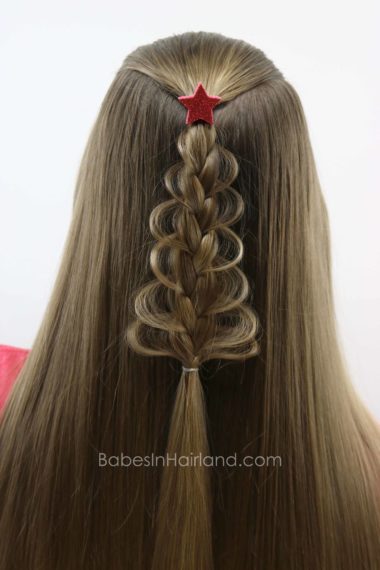 Christmas Tree Loop Braid from BabesInHairland.com | Christmas | hair | Braid | Christmas Tree | Hairstyle