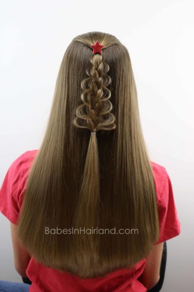 Christmas Tree Loop Braid from BabesInHairland.com | Christmas | hair | Braid | Christmas Tree | Hairstyle