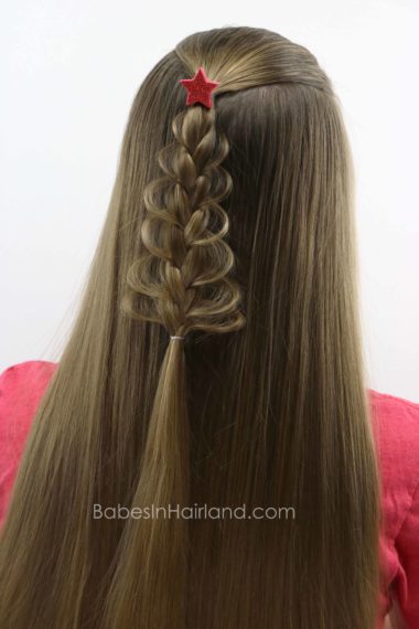 Christmas Tree Loop Braid from BabesInHairland.com | Christmas | hair | Braid | Christmas Tree | Hairstyle